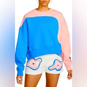 Nike Sportswear Color Clash Pink and Blue Sweater M